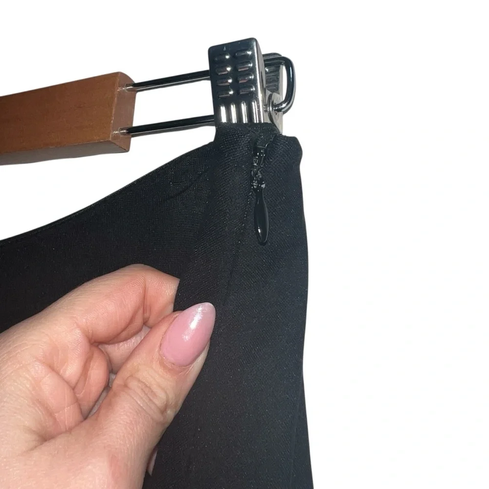 Robert Rodriguez Ponte Knit Embroidered Inset A Line Skirt In Black